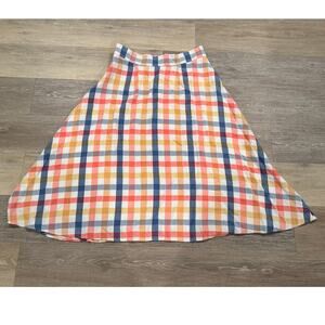 LOFT Women's Long Skirt Blue Pink White Size 4